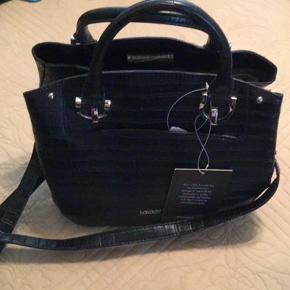 Black crocodile purse